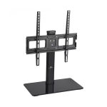 Maclean MC-450 Universal Tabletop TV Stand with Tempered Glass Base 32" to 65