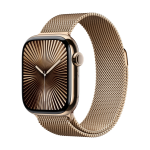 Apple Watch Series 10 4G 42mm Gold Titanium Case with Gold Milanese Band M/L