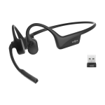 SHOKZ OpenComm2 UC 2025 Upgrade Bone Conduction Wireless Headset with USB-A Dongle Black