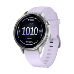 Garmin Venu 4 41mm Smart Watch Silver Case Periwinkle Silicone Band
