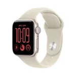 Apple Watch SE 3 (2026) GPS 40mm Starlight Aluminium Case with Sand Sport Band S/M Starlight