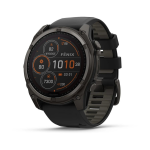 Garmin Fenix 8 Sapphire Solar 47mm Carbon Grey Titanium with Black/Pebble Grey Band