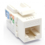 Pistikupesa EXCEL 100-011 RJ45 (valge, Cat6, UTP, keystone)