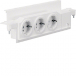 Hager VZ00UP pistikupesa (3-suunaline, p&ouml;&ouml;rlev, VOLTA paneelidele)