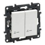 2-ne l&uuml;liti Legrand Niloe Step 863118 (valge, LED-indikaator)