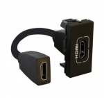 HDMI 1.4 modulaarne pistikupesa Legrand Mosaic 079478L (s&uuml;vistatav, must)