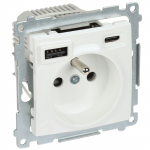 &Uuml;HE PESAGA PISTIKUPESAGA USB-TOITEADAPTERIGA DGZ1ZUSB2CA.01/11-SIMON54 Premium 230 V 16 A