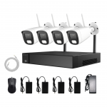 4 WIFI kaameravalvekomplekt Longse LW8MC84B1, 8Mp, 2,8mm, 30m IR, 30m LED, inimese ja auto tuvastamine