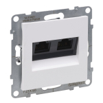 Valge 2x RJ45 UTP 6A pesa SUNO Legrand 721155
