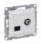 Valge RJ45+ teleri pesa SUNO Legrand 721162