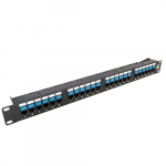 Patch-paneel 19" 1U UTP Cat5e LK-5005-Cat5e (24 porti, kaablihoidikuga, 483x44x95 mm)