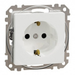 Pistikupesa maandusega ja lastekaitsmega Schneider Electric Sedna Design SDD111022 (valge)