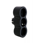 Legrand 694519 mitme pesaga pistik (must, 3 pesa)