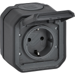 &Otilde;hupistikupesa Plexo Legrand 069799L (IP55, must, maandusega)