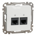 Arvutipistikupesa 2xRJ45 UTP cat.6 Schneider Electric Sedna Design SDD111462 (valge)