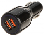 USB AUTOLAADIJA 5V/3.1A/2XUSB-QUICK3.0/CAR