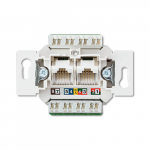 Arvuti pistikupesa JUNG EPUAE8-8UPOK6US (2xRJ45 CAT 6)