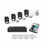 8 megapikselių 4K IP kamerų komplektas Longse su 4 kameromis BMSCFCV8RC ir 1TB disku