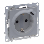 Maandusega pistikupesa. + USB-C laadija pesa alumiiniumist Suno Legrand 721329