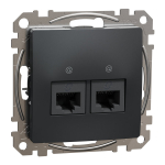 Arvutipistikupesa 2xRJ45 UTP Cat6 Schneider Electric Sedna Design SDD114462 (antratsiit)