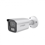 IP-kaamera Longse BMSFNP12AC-4PMTFA12, 12Mp, 2.8mm, 40m IR, 30m LED, POE, inimeste ja autode tuvastus, mikrofon, valge