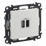 USB topelt C + A t&uuml;&uuml;pi pesa Valena Life Legrand 753106