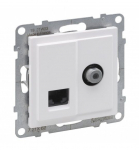 TV / UTP 6 pistikupesa Niloe Step Legrand 863177 (valge)