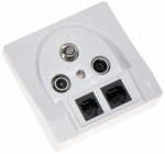 L&otilde;plik pistikupesa GAR-SAT/2RJ R-TV SAT+RJ45+RJ11