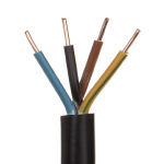 Lietkabelis OMY toitekaabel H03VV-F 4x0,5mm2 (must, 100m)