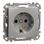 Pistikupesa maanduse ja lapsekaitsega Schneider Sedna Design SDD113021 (alumiinium)