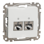 Arvutipesa 2xRJ45 STP Schneider Sedna SDD111452S (valge)