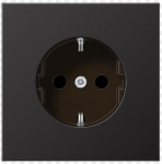 Pistikupesa maandusega JUNG LS AL1520D (must)