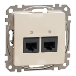 Arvutipesa 2xRJ45 UTP Cat.6 Schneider Sedna SDD112462 (kreemjas)