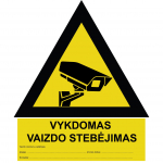 Kleepuv videovalve, kollane-must, leedu keel