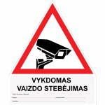 Kleepuv videovalve, valge-punane, leedu keel