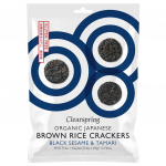 Pruuni riisi kreekerid musta seesami ja Tamari sojakastmega, &ouml;koloogiline