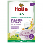 Piimapuder mustikate ja banaanidega beebidele alates 6 kuud, mahe