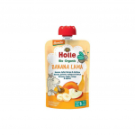 Banaani, &otilde;una, mango ja aprikoosip&uuml;ree BANANA LAMA, beebidele alates 6. elukuust, biod&uuml;naamiline