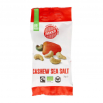 Kergelt soolatud r&ouml;stitud india p&auml;hklid CASHEW SEA SALT, &ouml;koloogilised