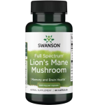 Swanson Full Spectrum Lion`s Mane Mushroom 500mg, 60 kap