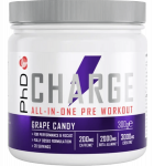 PhD Charge All-In-One Pre-Workout, Grape Candy, 300 g