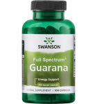Swanson Guarana 500mg, 100 kap