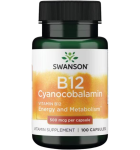 Swanson Vitamin B12 500mcg, 100 kap