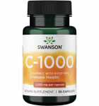 Swanson Vitamin C with Rose Hips 1000mg, 30 kap