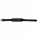 Chiba 40810 Leather Belt, M, Black/Gold