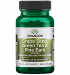 Swanson Grape Seed, Green Tea & Pine Bark Complex, 60 kap