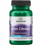 Swanson Iron Citrate 25mg, 60 kap