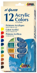 V&auml;rv akr&uuml;&uuml;l Kreul 28250, 12 ml, 12 v&auml;rv., 12 tk