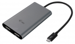 Adapter i-Tec Thunderbolt 3 Dual Display Port Adapter Thunderbolt, Displayport, 0.27 m, must v.