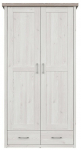 Riidekapp Luca Baby, tamm v./valge v., 106.5 cm x 55 cm x 200.5 cm
